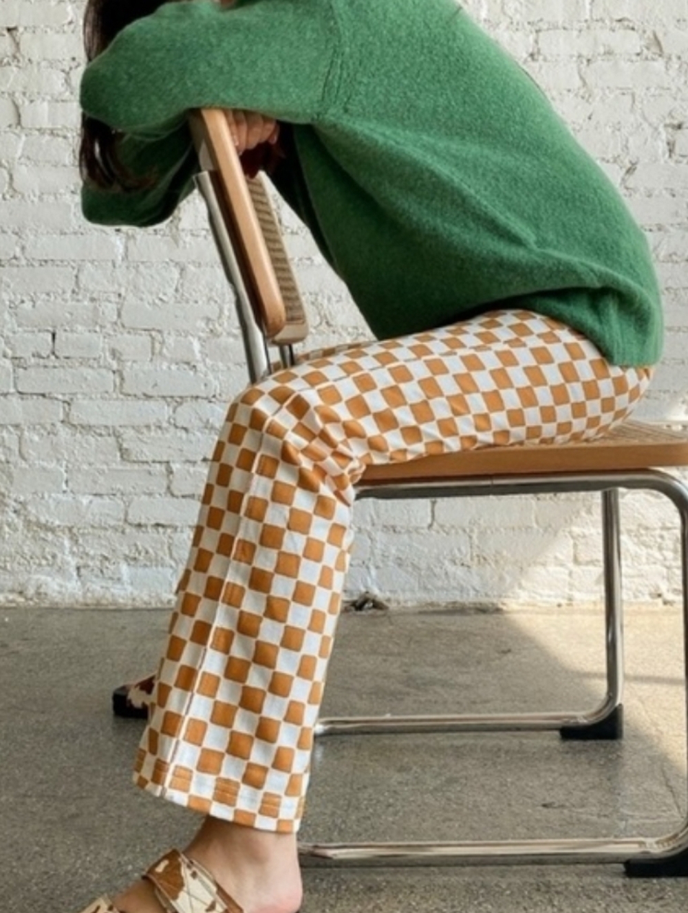 Holiday The Label Kokomo Straight Leg Checkered Pants